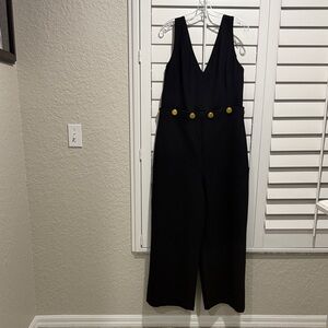 Tory Burch Black Jumpsuit with Gold Buttons